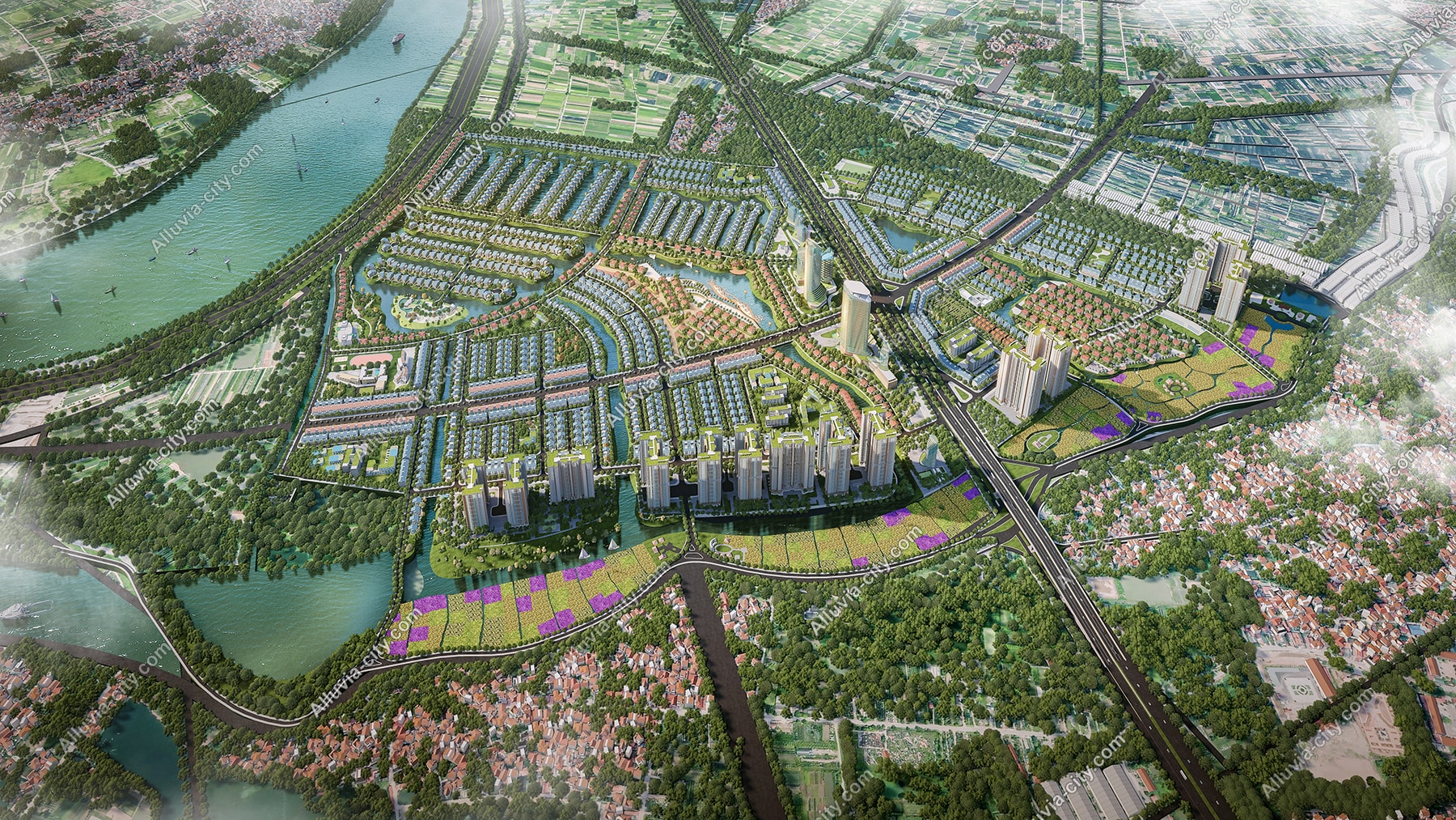 Phối cảnh dự án Alluvia City Văn Giang - Hưng Yên